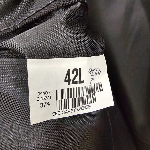 Jean Yves 42L Black Solid 2-Button Tuxedo Jacket Blazer V135 - Picture 11 of 11